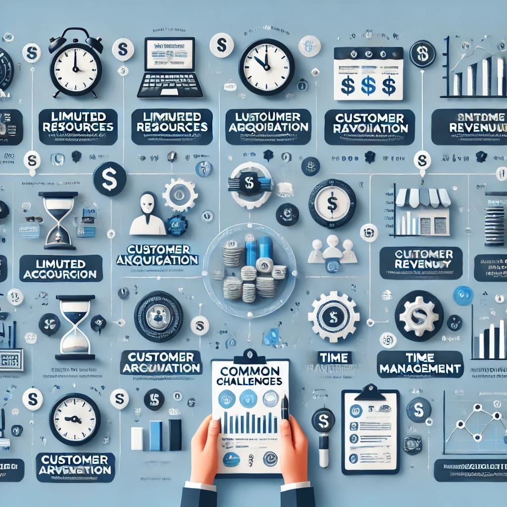 An infographic showcasing common challenges for small businesses