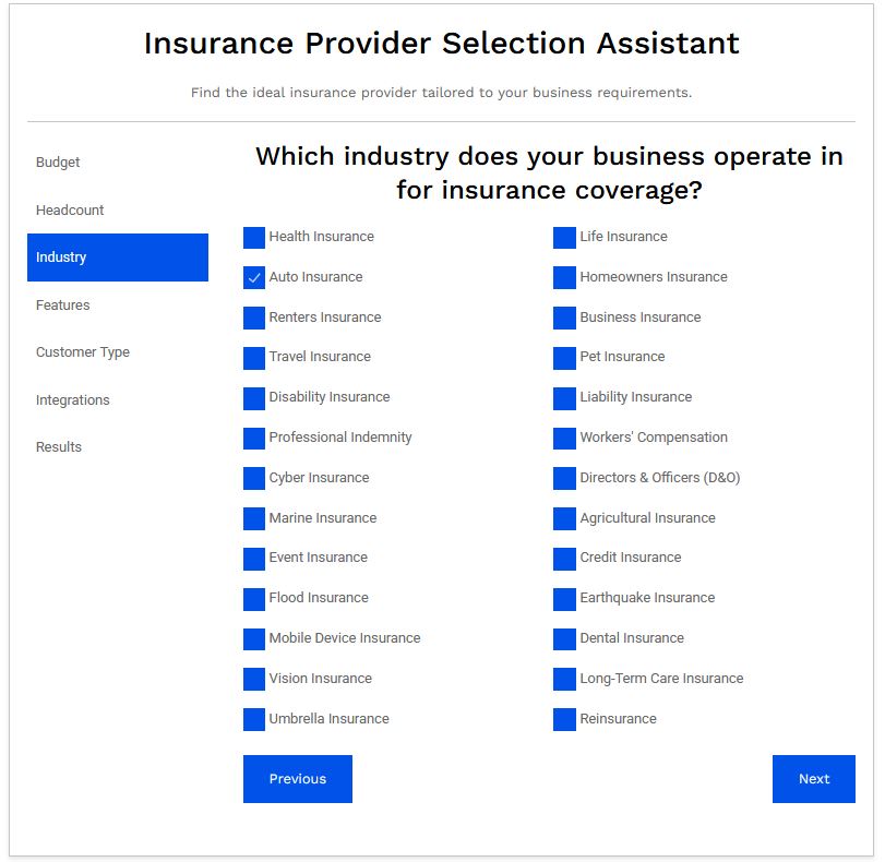 Category of insuarance