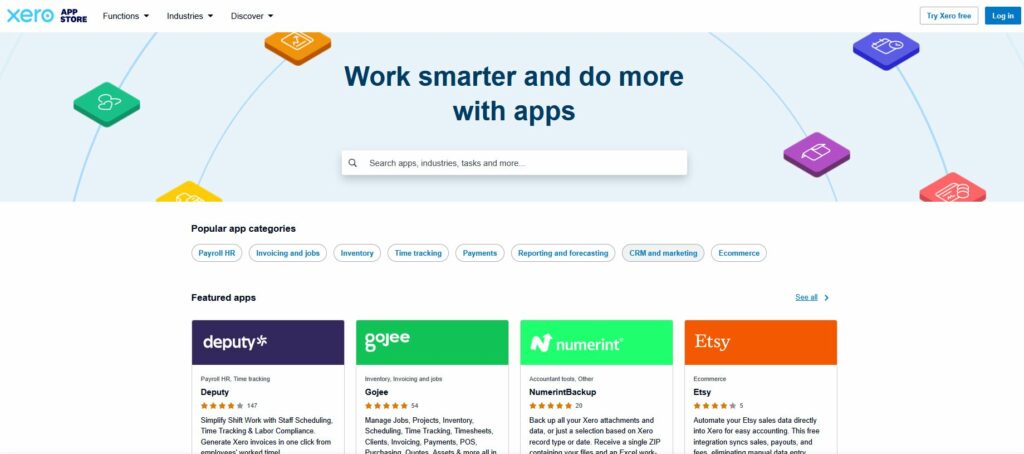 Xero marketplace example