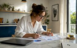 Marketing specialist reviewing SEO reports