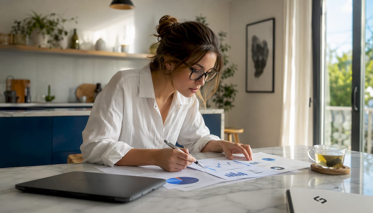 Marketing specialist reviewing SEO reports