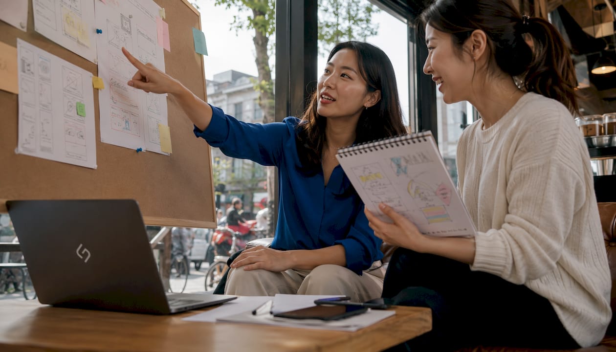 Marketers brainstorming segmentation strategy