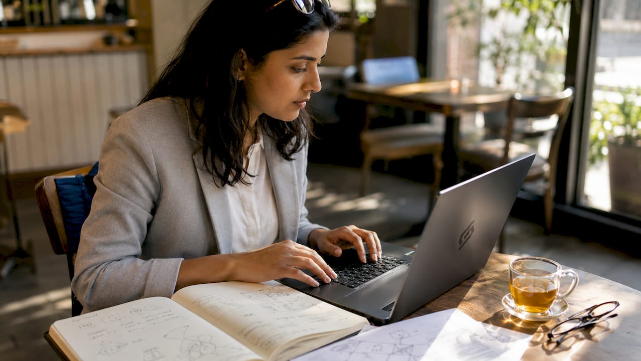 Woman performing technical SEO site audit