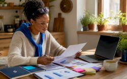 Marketing professional reviewing lead nurturing plan