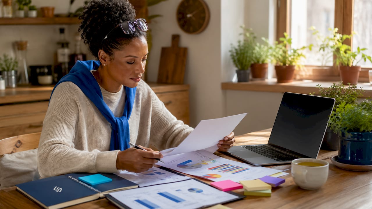 Marketing professional reviewing lead nurturing plan