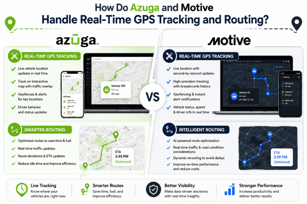 How Do Azuga and Motive Handle Real-Time GPS Tracking and Routing