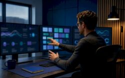 Analyst comparing SaaS platform interfaces