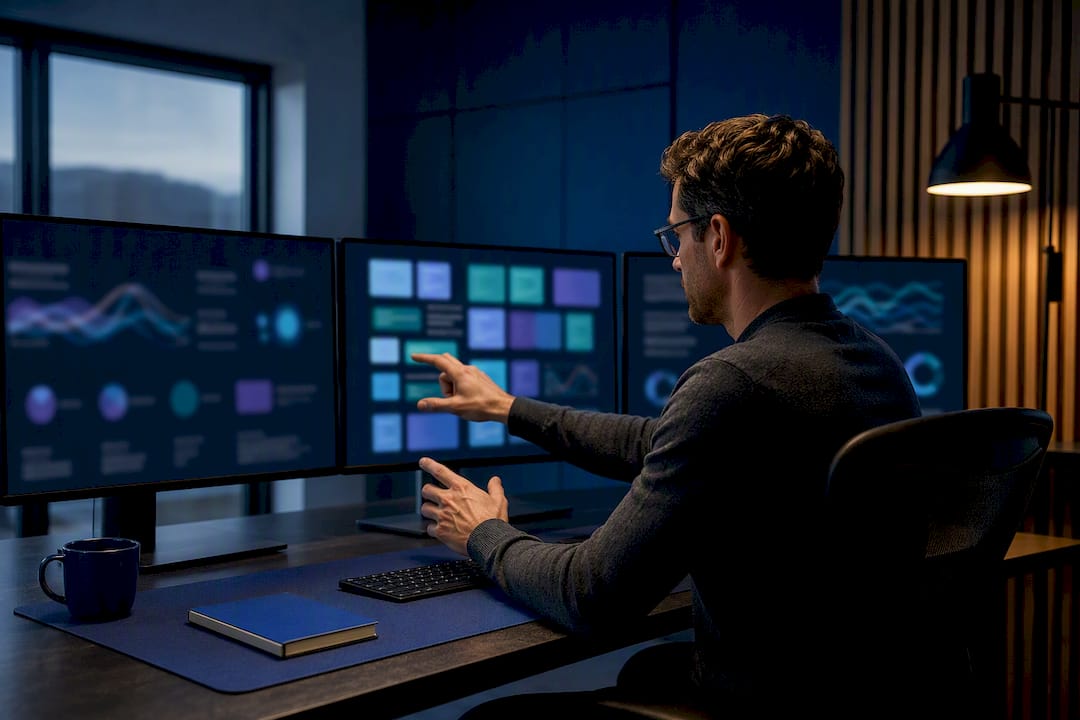 Analyst comparing SaaS platform interfaces