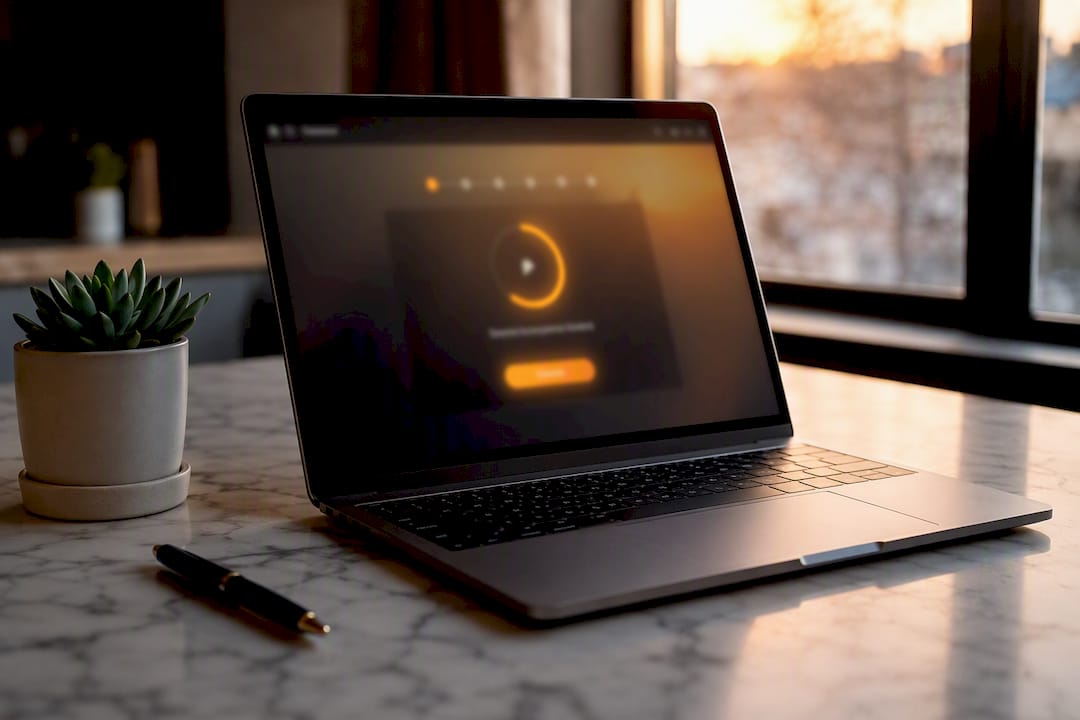 Warm user interface prototype with microinteractions