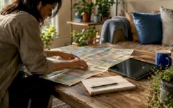 Business owner planning local SEO map strategy