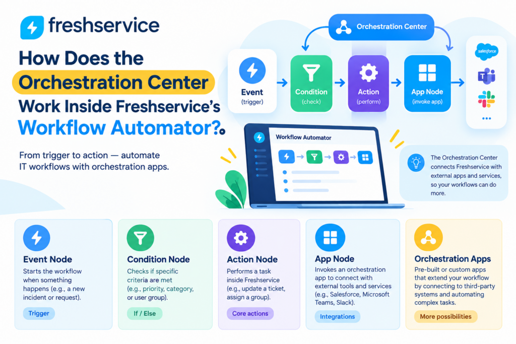 How Does the Orchestration Center Work Inside Freshservice's Workflow Automator