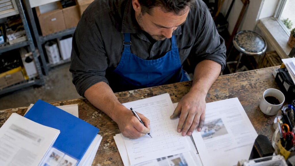 Business owner comparing agency provider proposals