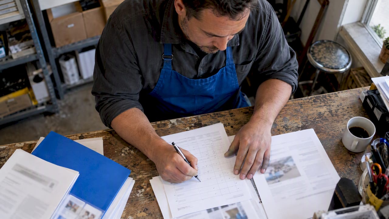 Business owner comparing agency provider proposals