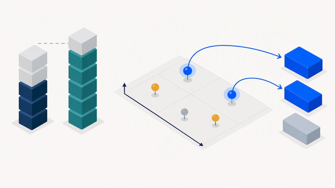 Current and target security profile with ranked risks