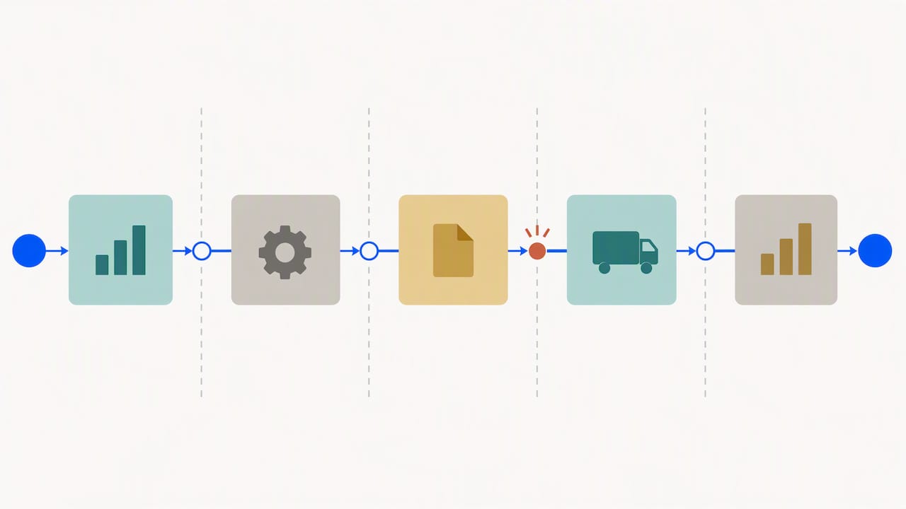 Workflow path crossing department boundaries