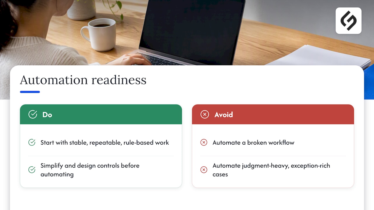 When to automate a workflow — overview diagram