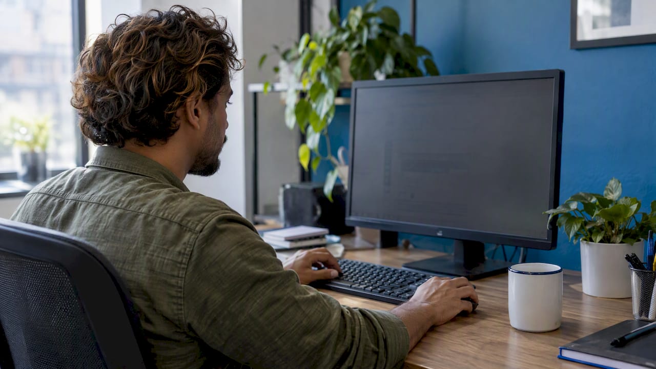 Specialist testing website with keyboard navigation